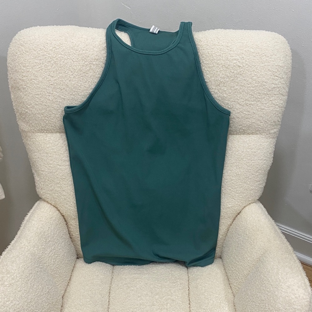 Teal Sleeveless Women's Workout Top